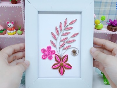 Flower and Leaves Swaying in the Wind Come Alive with Elegant Paper Quilling Craft and Movement