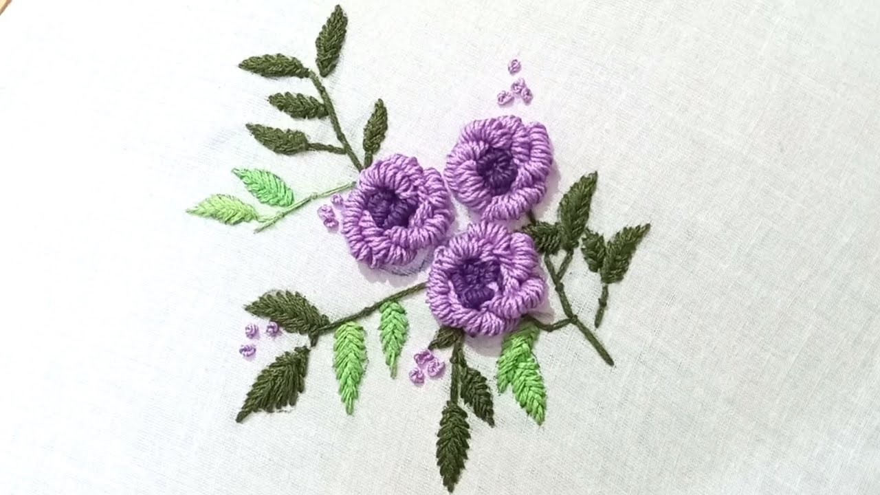 French knot hand embroidery #embroidery #embroiderydesign #handembroidery #handembroiderywork