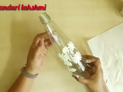 Glass bottle decoration idea.