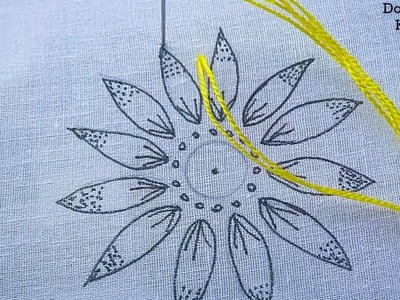Hand Embroidery Amazing Butterfly Flower Embroidery Design For Beginners, Easy Butterfly Embroidery