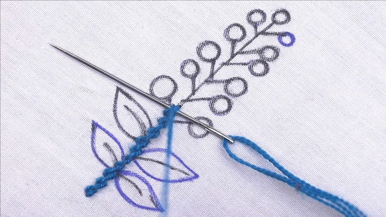 Hand Embroidery New Flower Design Needlepoint Art Flower Embroidery Pattern Easy Flower Stitch Tutor