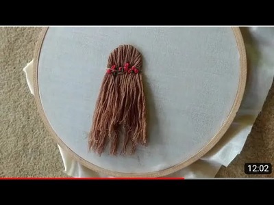 Hoop hand embroidery (HAIR) FOR beginners #embroidery #hoops #handembroidery #youtube #viral #hair