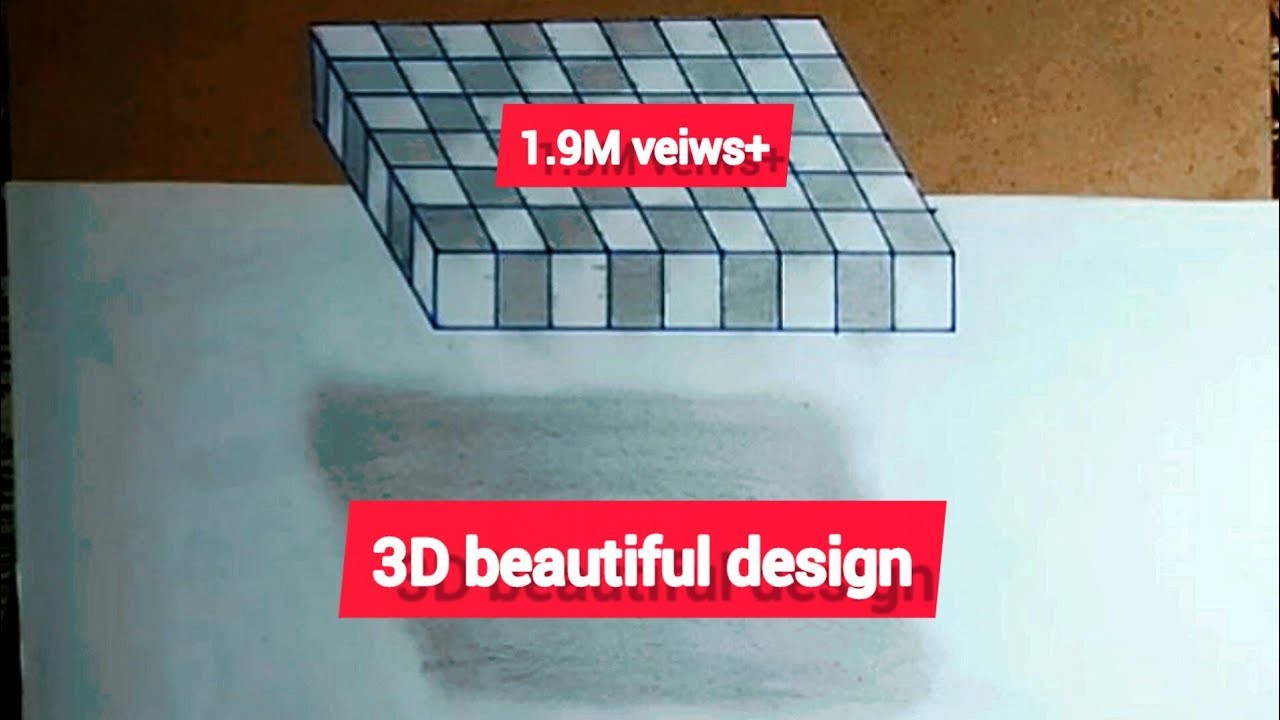 How to draw 3D design cuboid||#drawing #monojdey #design #construction