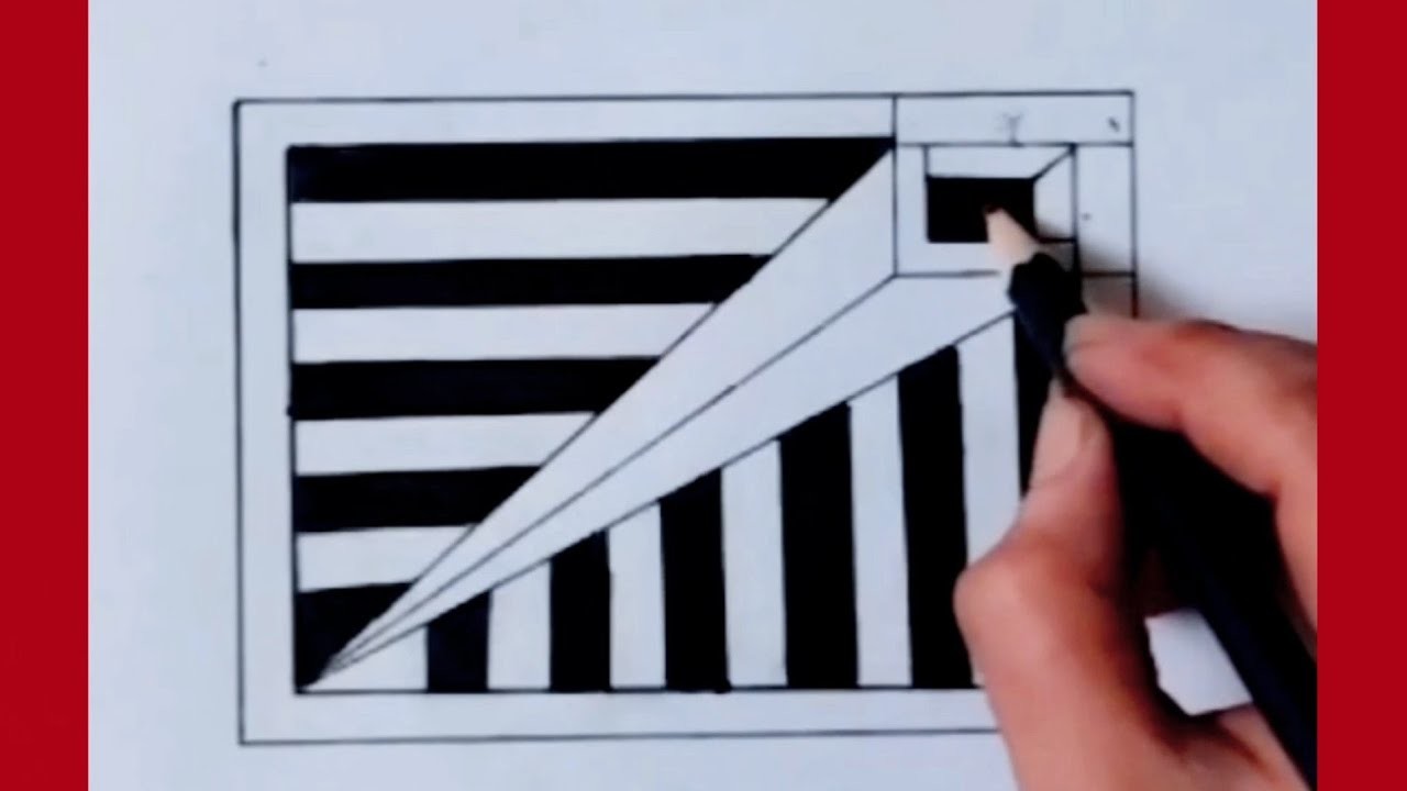 How to draw 3d hole step by step||Line Art||3d drawing easy||3d drawing illusion