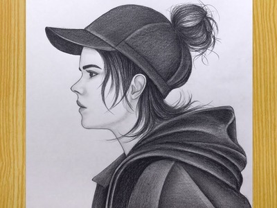 How to draw a Innocent Gril with Cap ???? Easy | Pencil Sketching | GIrl Drawing | The Crazy Sketcher
