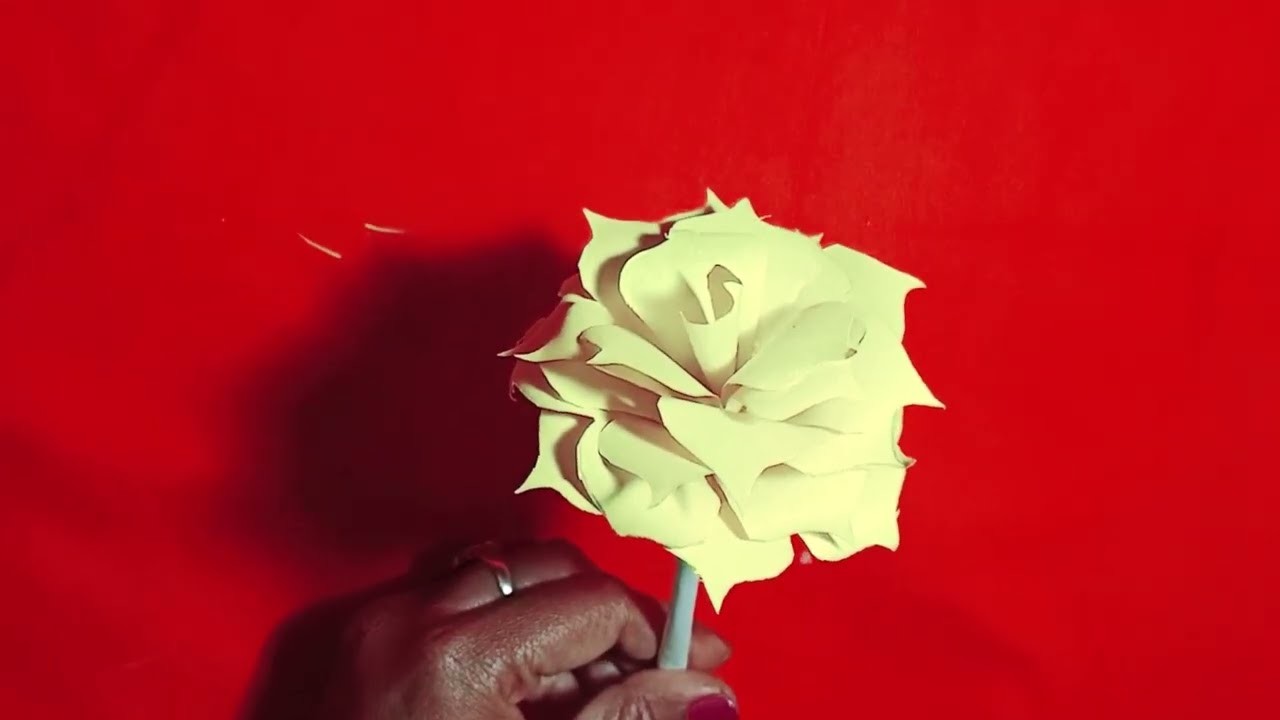 How to make 3d Paper flower ???? Paper Cutting Idea ????