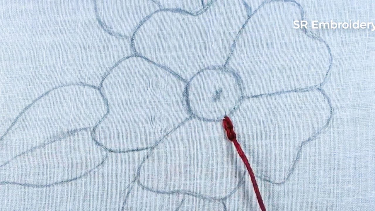 Modern Hand Embroidery New Fantasy Flower Design Beautiful Flower Embroidery Needle Work Tutorial
