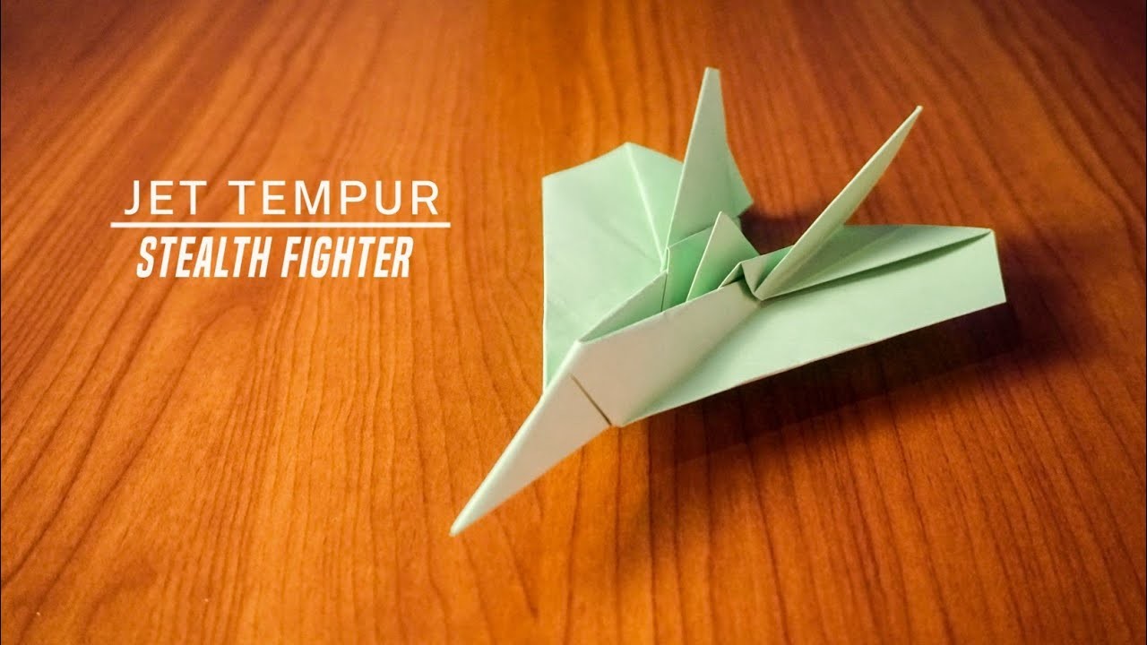 Origami Pesawat JET Stealth Fighter - Tutorial Origami