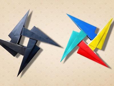 【Origami】Shuriken｜A colorful shuriken made by combining four parts!