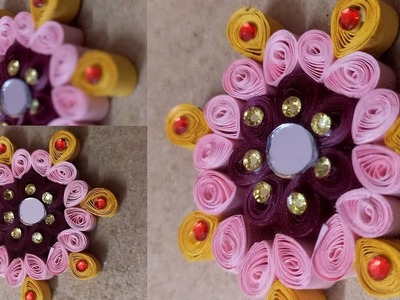 Quilling paper flower. how to make quilling paper mini flower.easy flower