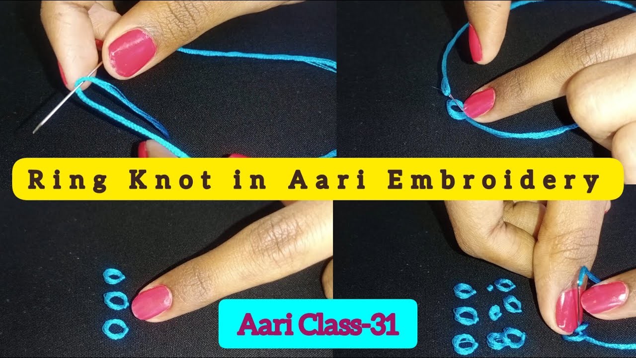Ring Knot in Aari Embroidery| Different Ring Knot in AariClass for Beginners| Aari Class in Tamil-31