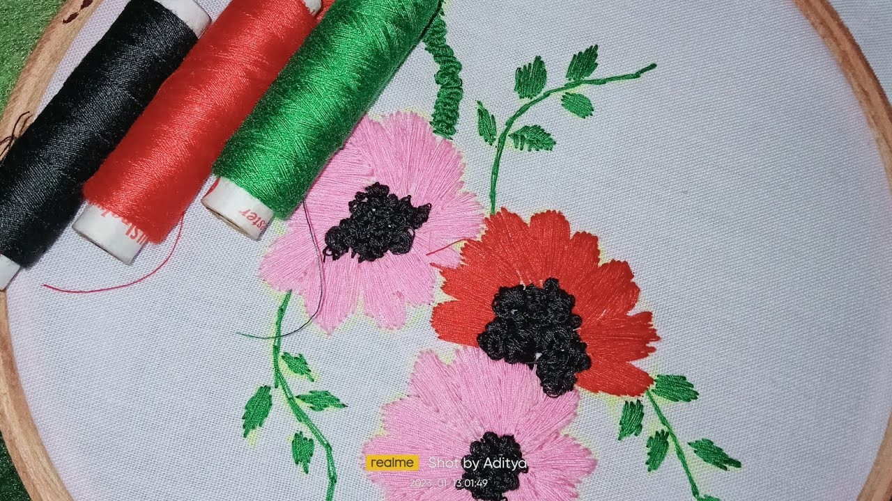 Simple printable flower embroidery  design. .  ????hand embroidery design