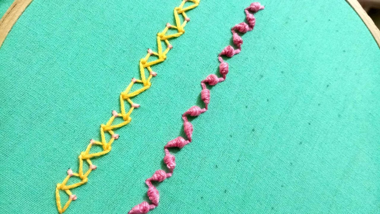 Small border stitch with in a new way Part 1, hand embroidery