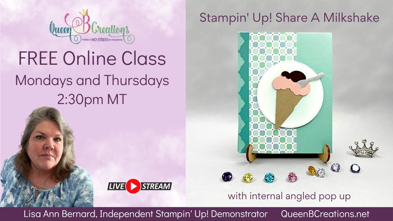 ???? Stampin' Up! Share A Milkshake - Internal Corner Pop Up Fun Fold Card