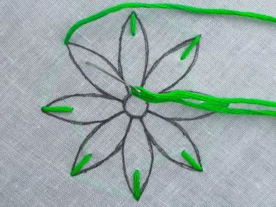 Super Easy Hand Embroidery Flower Design Easy Flower Embroidery Trick