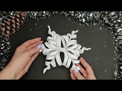 3D Snowflake DIY | Eva Foam Crafts | Creative idea for Christmas and Winter Decorations