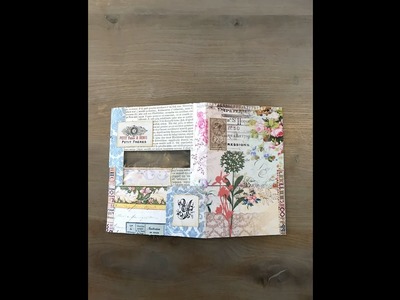 Altered Collaged Window Envelope into a Pocket Page. Craft with me