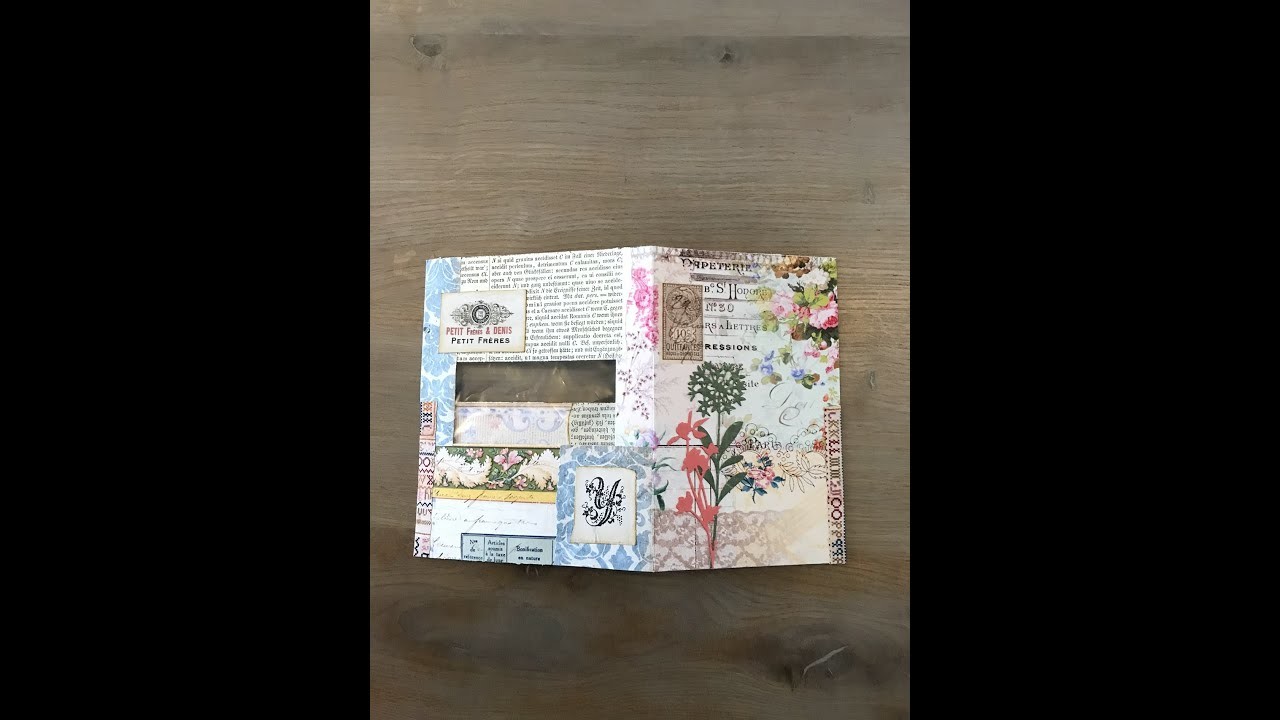 Altered Collaged Window Envelope into a Pocket Page. Craft with me