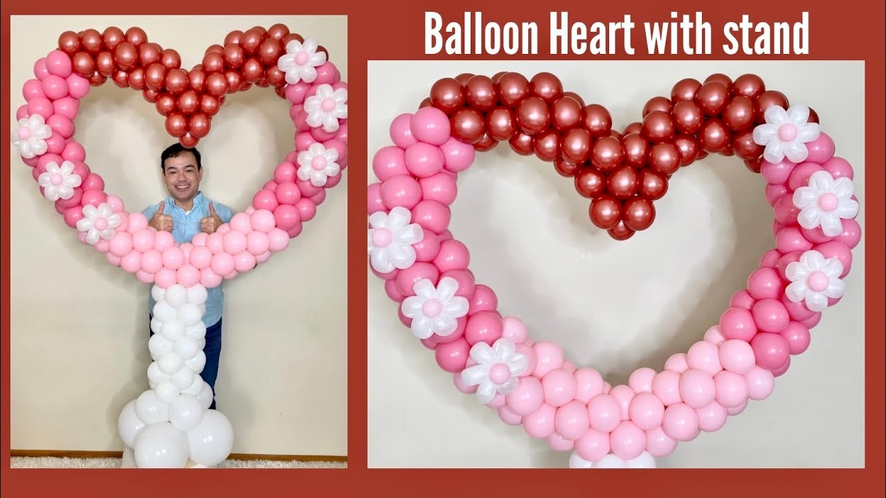 Balloon Heart with Stand.Balloon Column (Balloon ideas)