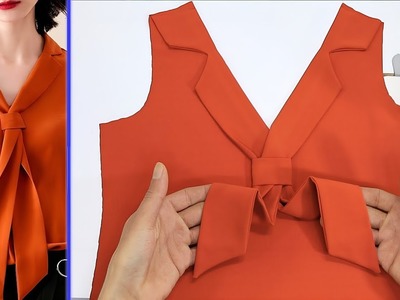 ????Basic Way to Sew a Beautiful Collar V neck Design in Just 15 Minutes✅️Sewing Techniques