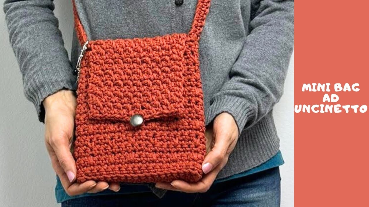 Borsa uncinetto facile con tracolla - easy mini bag handmade - tutorial mini borsa uncinetto facile