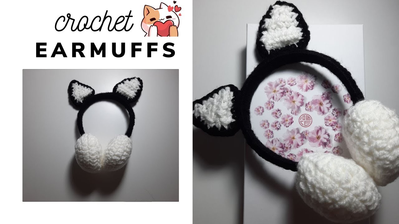 Crochet cat earmuffs | Crochet Ear Warmers