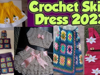 Cute Crochet Skirt Dresses for sweet baby girls 2023
