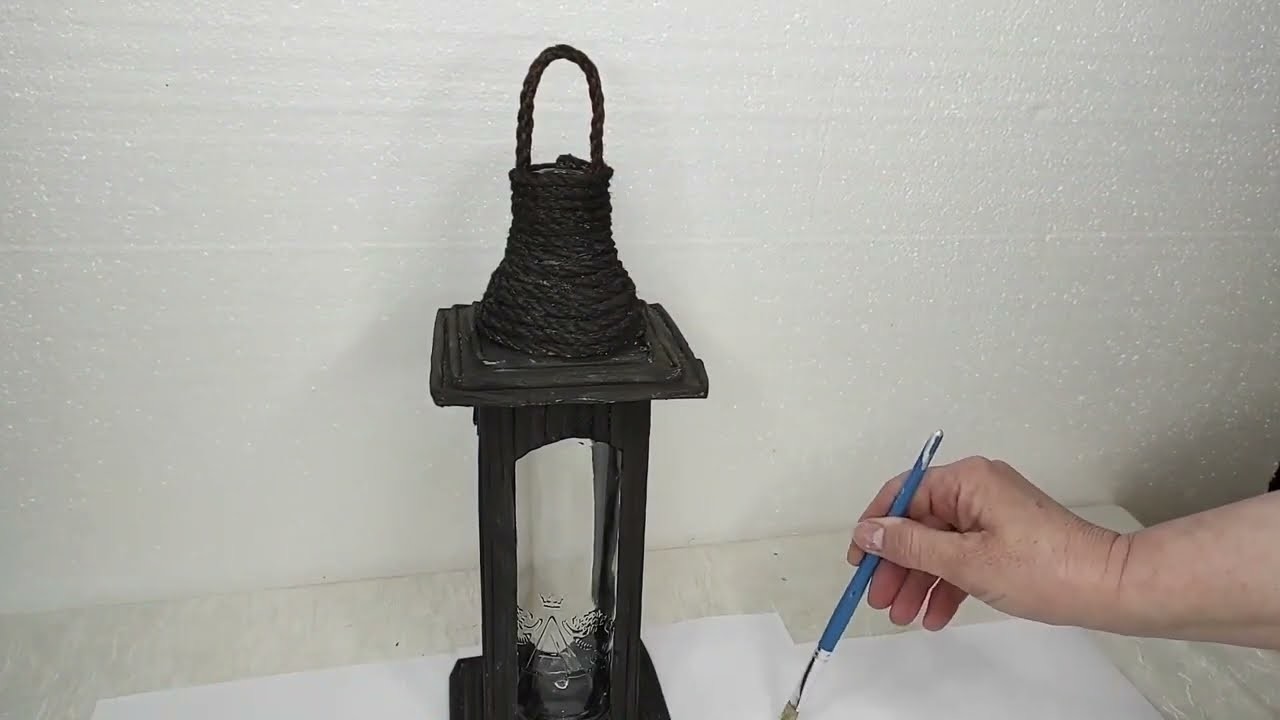Did you know you can use a BOX as a BOTTLE LANTERN? DIY Bottle Art