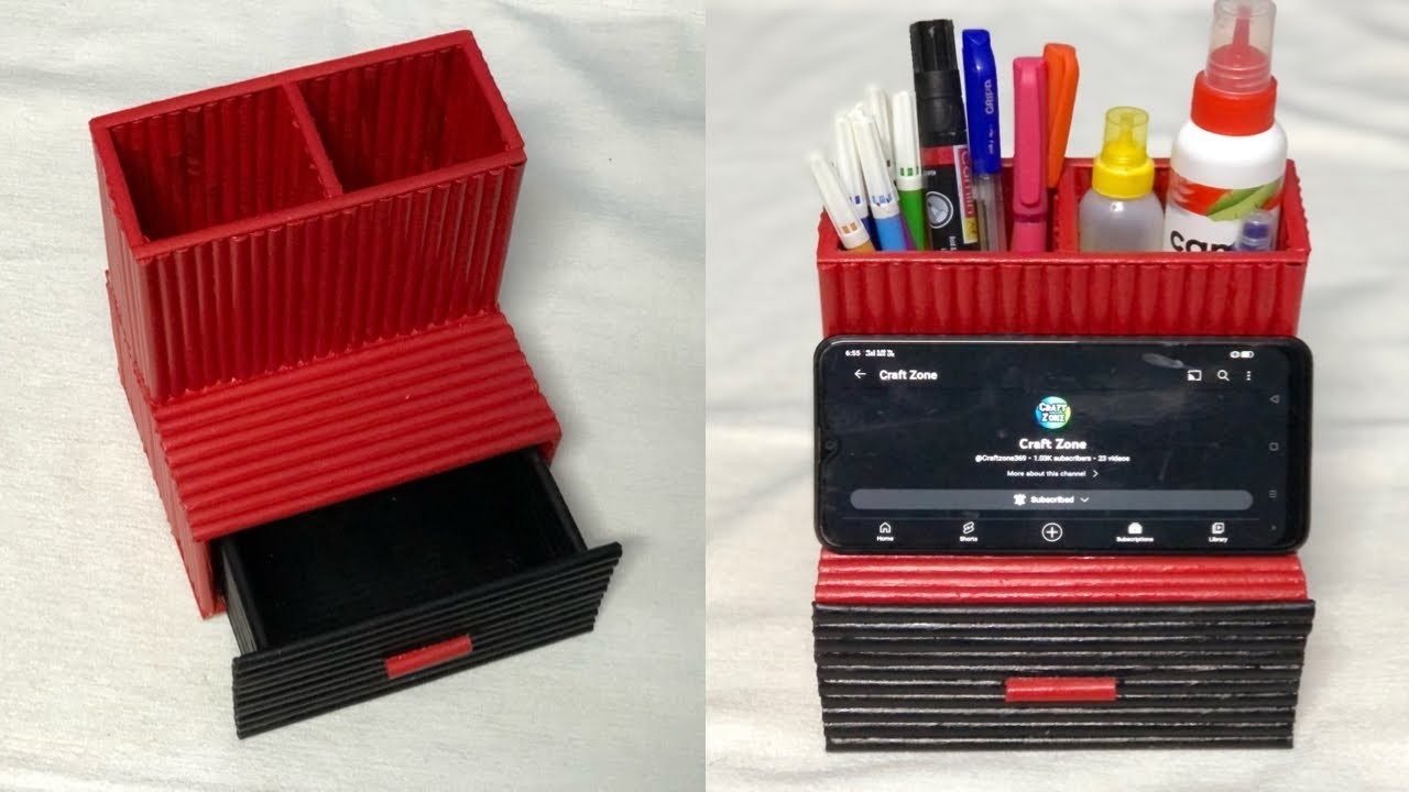 DIY-Desktop Organizer With Waste Paper |Desktop Organizer |Paper Craft |Waste Paper Reuse Ideas |