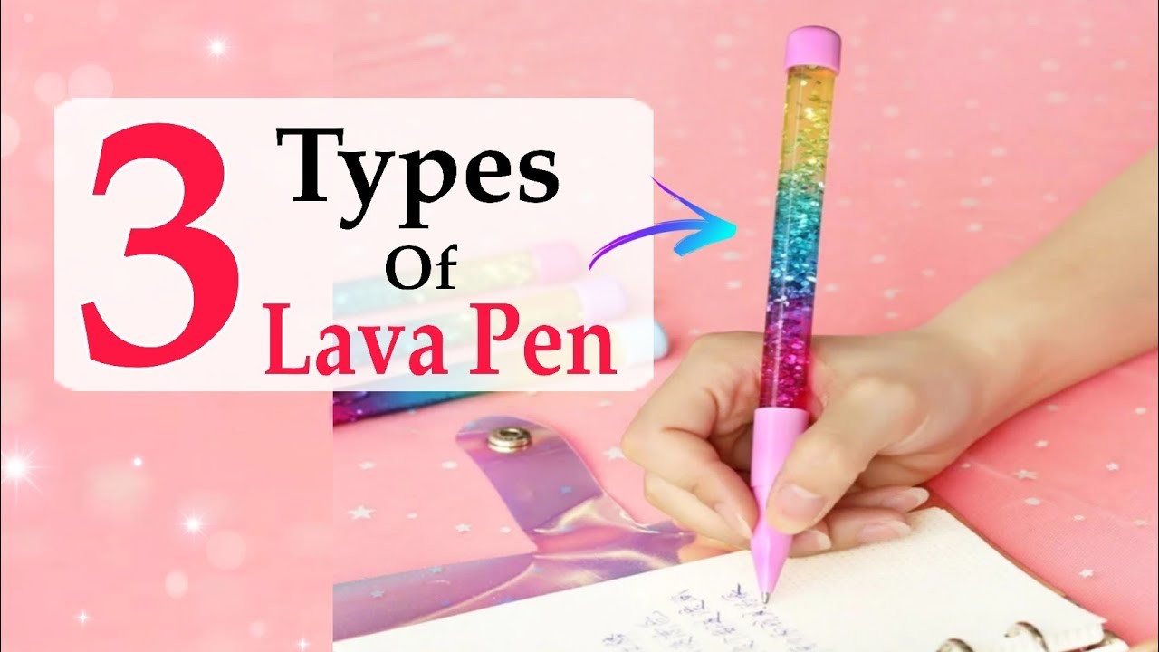 Diy lava pen easy without straw | how to make lava pen without glitter | lava pen decoration ideas