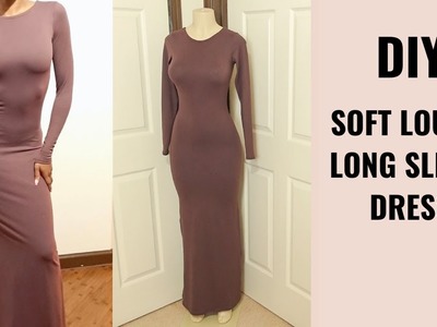 DIY SOFT LOUNGE LONG SLEEVE DRESS | EASY | WHAT I MADE TO WEAR SERIES