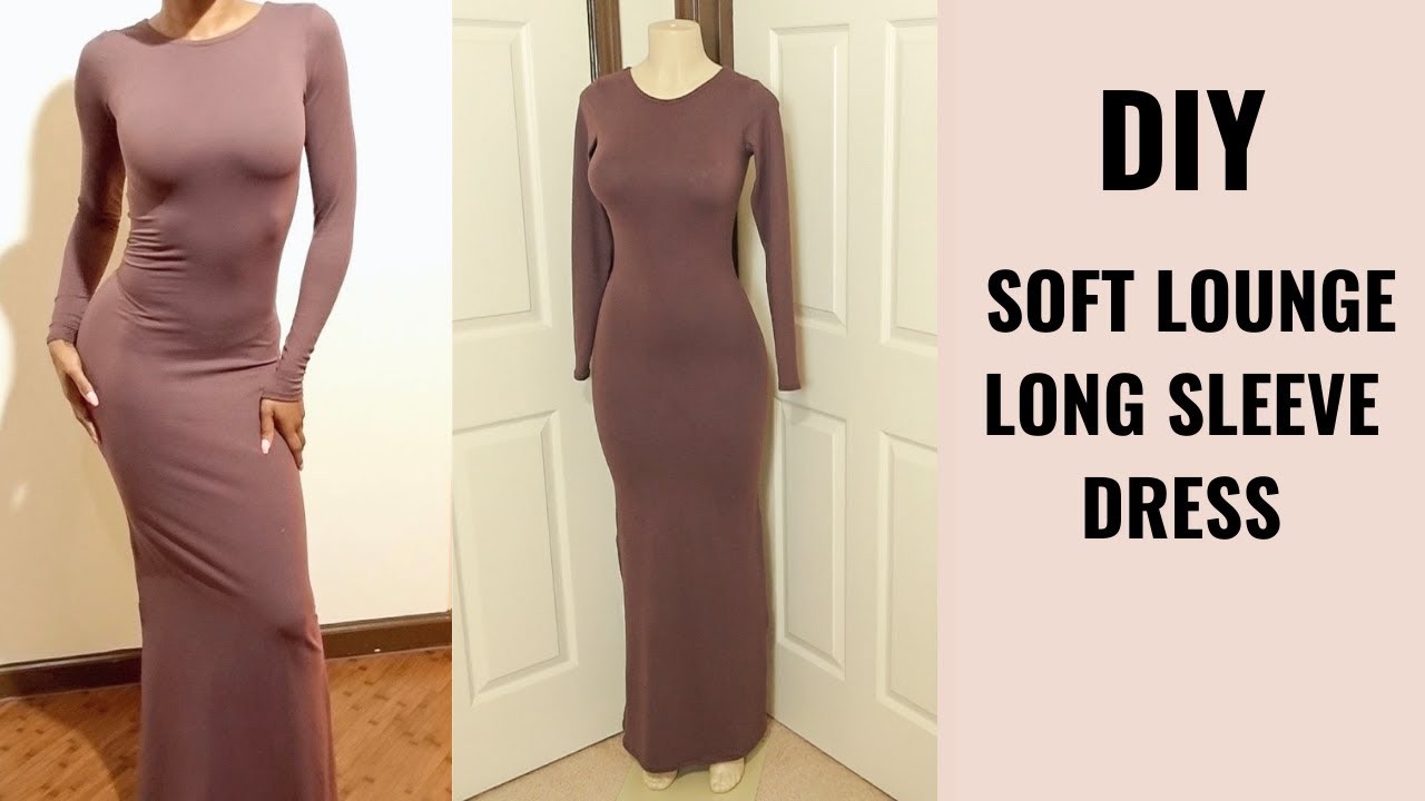 DIY SOFT LOUNGE LONG SLEEVE DRESS | EASY | WHAT I MADE TO WEAR SERIES