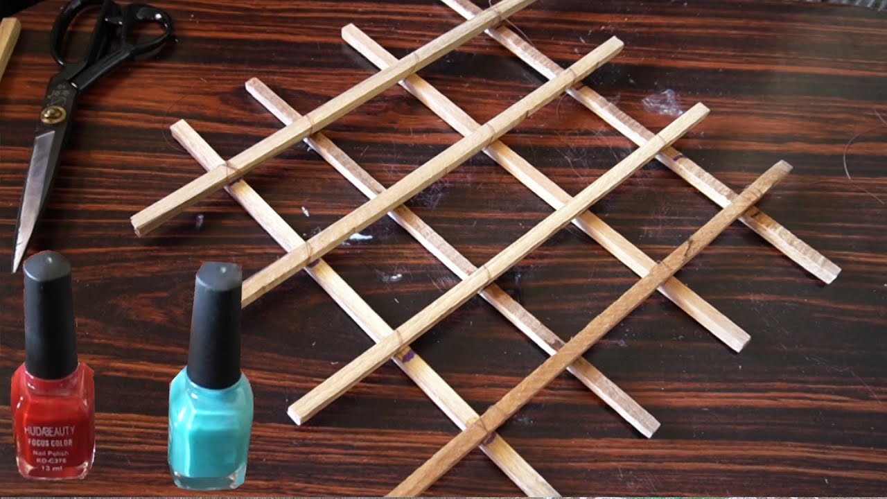 DIY Wall decoration idea with sticks || best out of waste || Home decoration || A 4 Creations