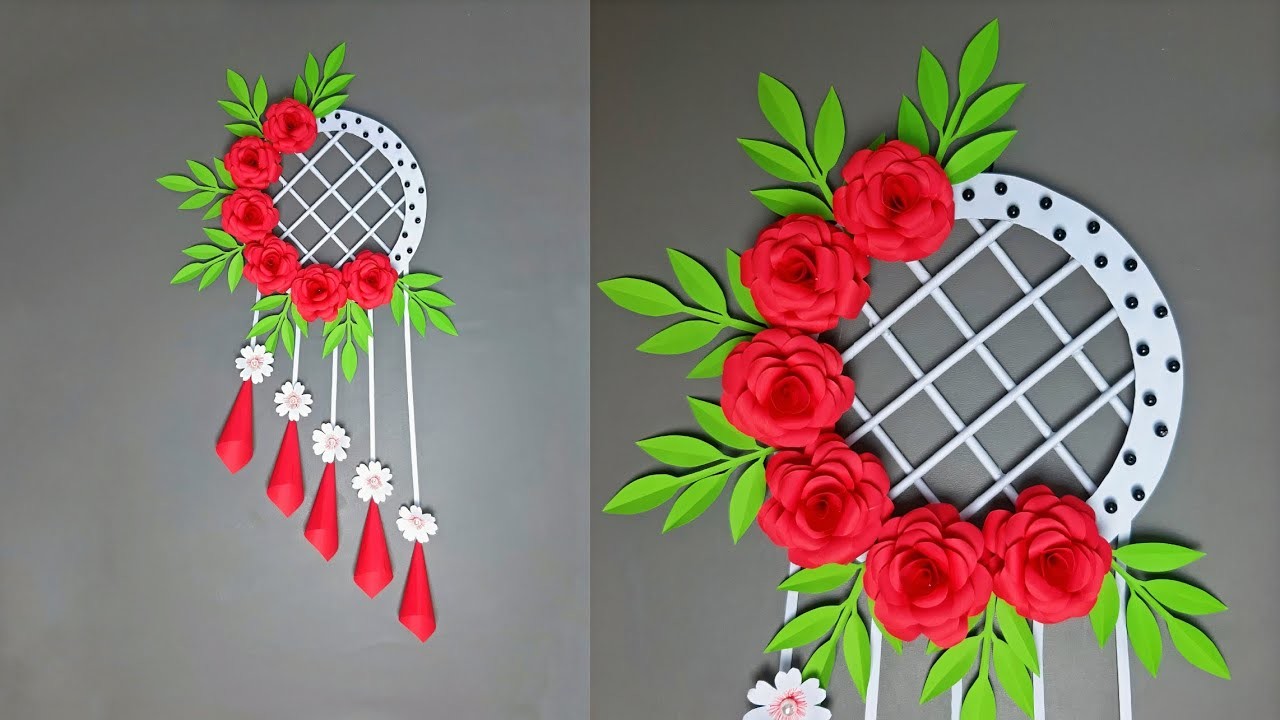 Easy and quick flower wall hanging craft | papercraft ideas | DIY Beautiful home decor