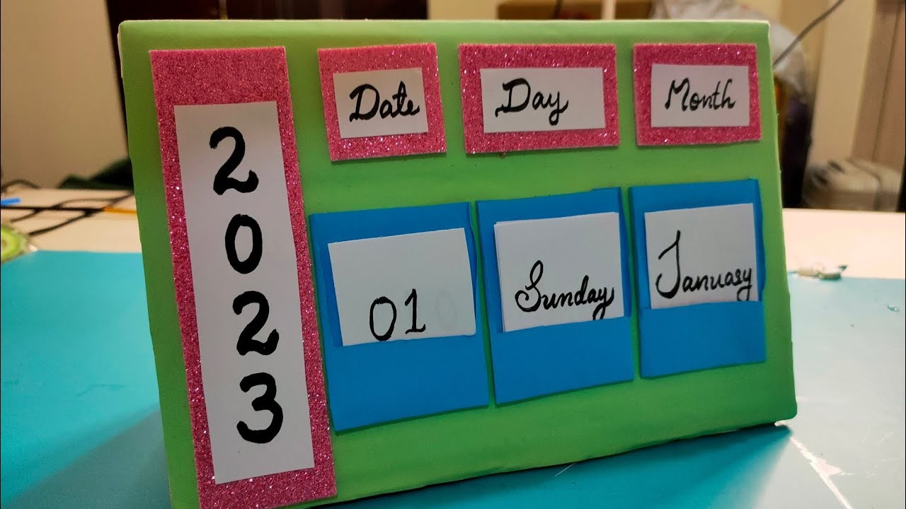 Easy DIY Table calendar 2023