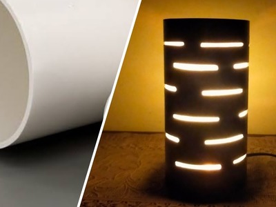 Easy PVC Pipe lamp Making For Room Decoration DIY .