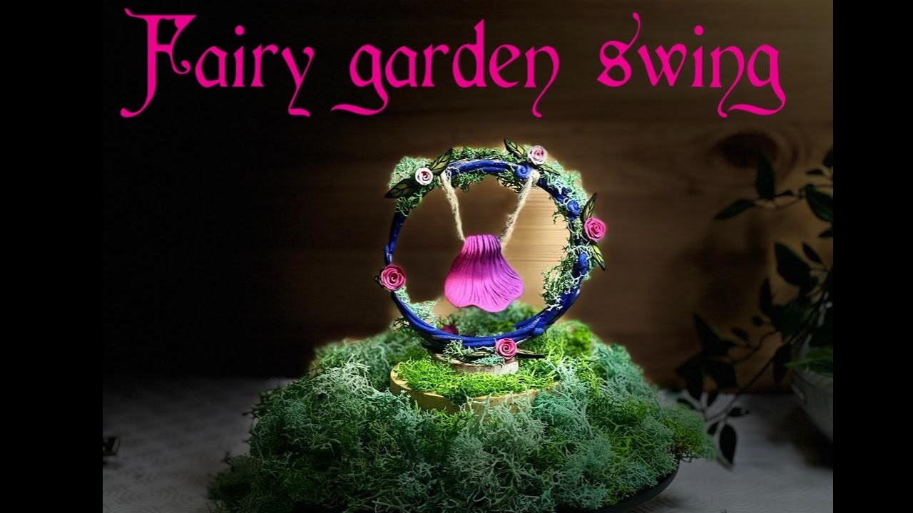 Fairy garden swing tutorial | Fairy garden idea DIY | Polymer clay tutorial | Homemade art & craft