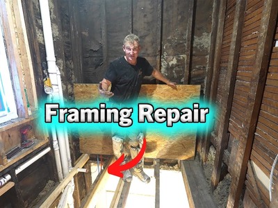 Framing Repair on a Bathroom Remodel | New Joists and Subfloor