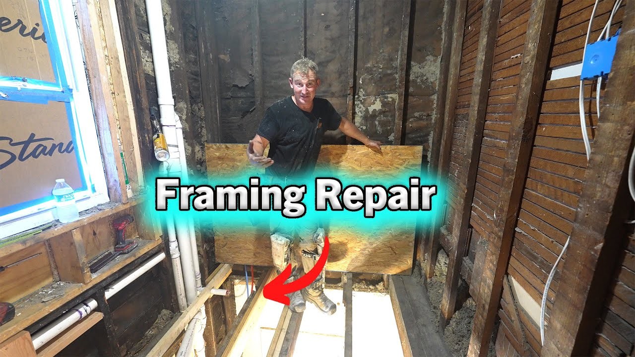 Framing Repair on a Bathroom Remodel | New Joists and Subfloor