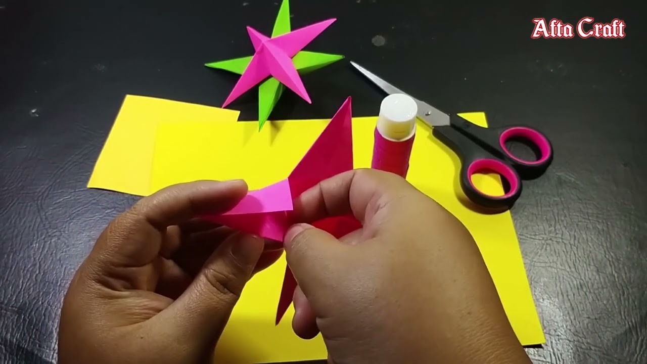 How to Make 3D  Christmas Star - Christmas Decoration Ideas - Afta Craft