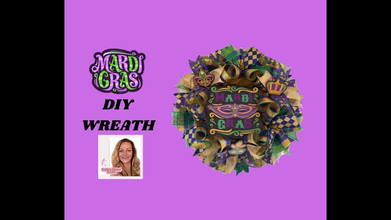 How to Make a Mardi Gras Deco Mesh Wreath, DIY Home Decor