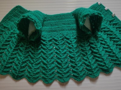 How to make beautiful crochet half jacket for baby. 