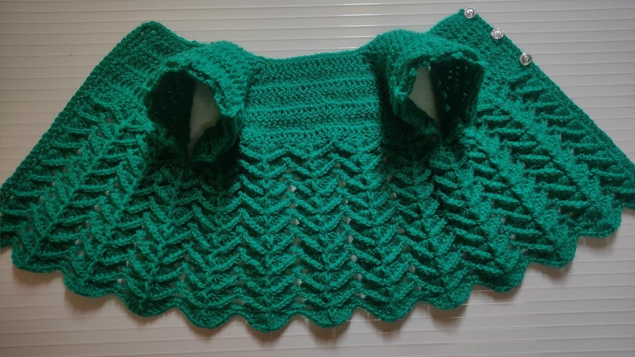 How to make beautiful crochet half jacket for baby. 