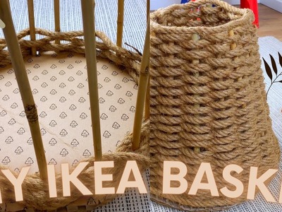 How to make Jute Rope Basket, DIY IKEA Basket, Jute rope Basket, DIY basket,  @5MinuteCraftsYouTube