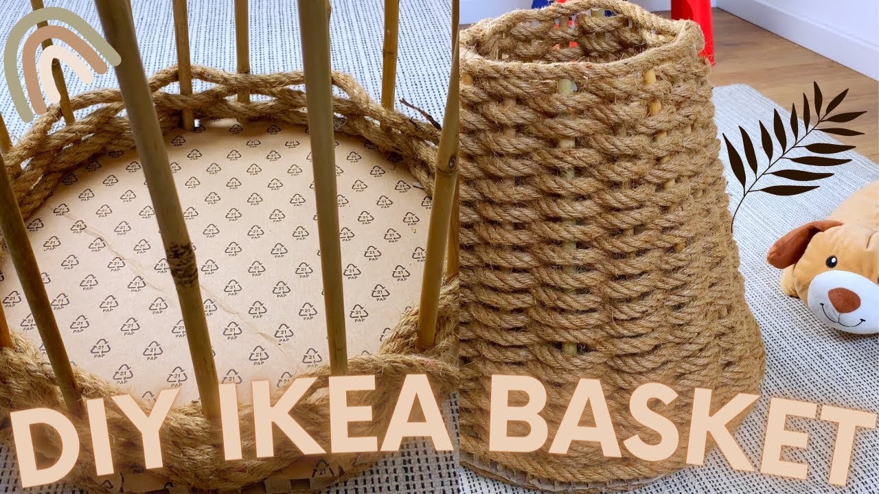 How to make Jute Rope Basket, DIY IKEA Basket, Jute rope Basket, DIY basket,  @5MinuteCraftsYouTube
