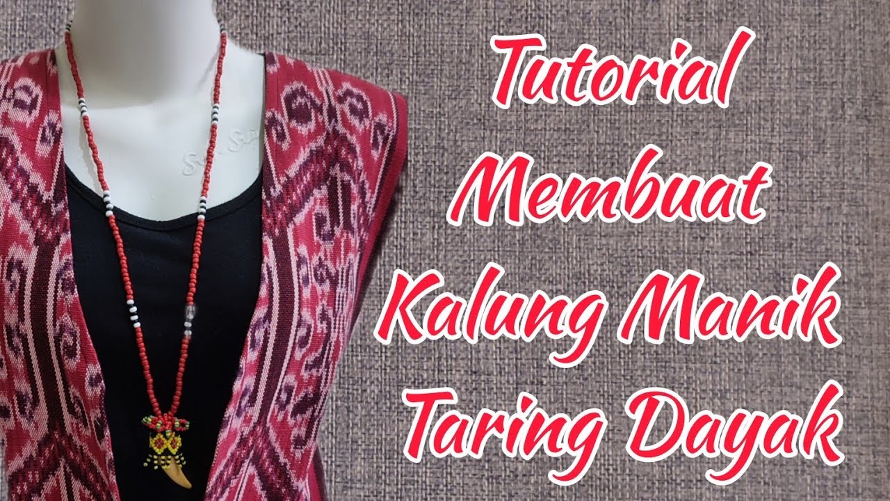 How to make necklace with beads | cara membuat kalung manik dayak | cara membuat kalung taring