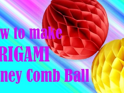 How to Make Origami Honey comb ball | paper ball | #origami #origamitutorial #papertoys