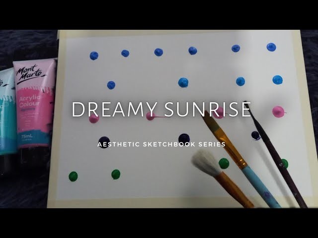 HOW TO PAINT AN EASY AND DREAMY SUNRISE | ACRYLIC PAINTING TUTORIAL FOR BEGINNERS