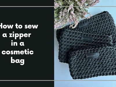 How to sew a zipper in a cosmetic bag