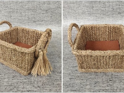 Make Storage Basket. DIY Rope Basket. Cardboard Recycling